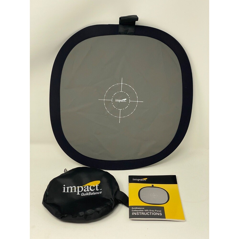 Impact QuikBalance Collapsible 12" Gray 18% Panel Reversible White Reflector